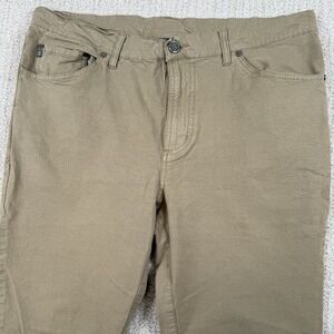 Free Fly Men's 36x34 (Actual 36x31) Beige 5 Pocket Cotton Bamboo Chino Pants